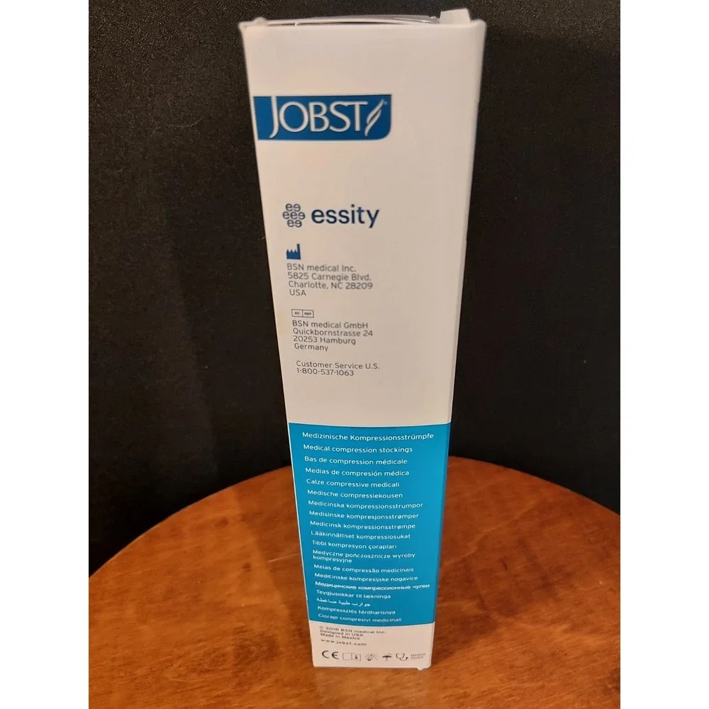 JOBST For Men Thigh High Compression Stockings 15-20 mmHg Large Black 115518 NEW